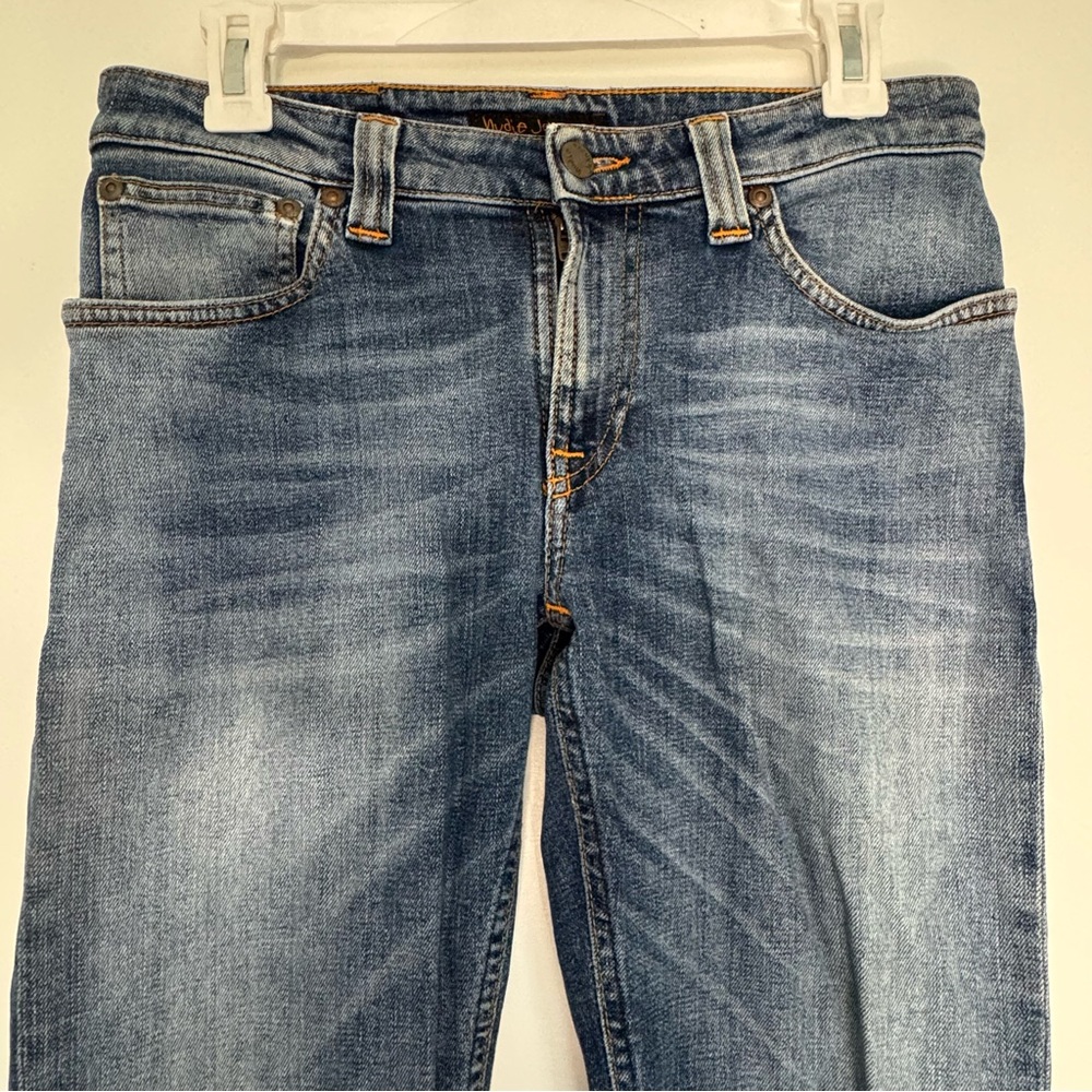 Size 28 Length 34 Nudie Jeans Women’s Faded Blue Denim Ripped Skinny Jeans - Picture 7 of 16